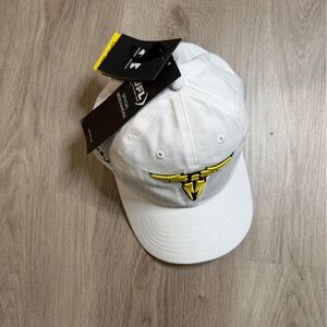 Under Armour White Cap with Yellow Accents